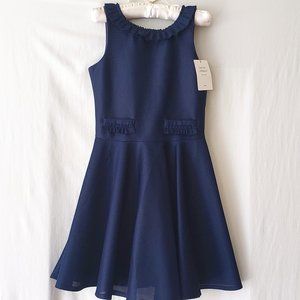 NWT DAVID CHARLES LONDON Black Label Navy 10 Yrs Mesh Overlay Sleeveless